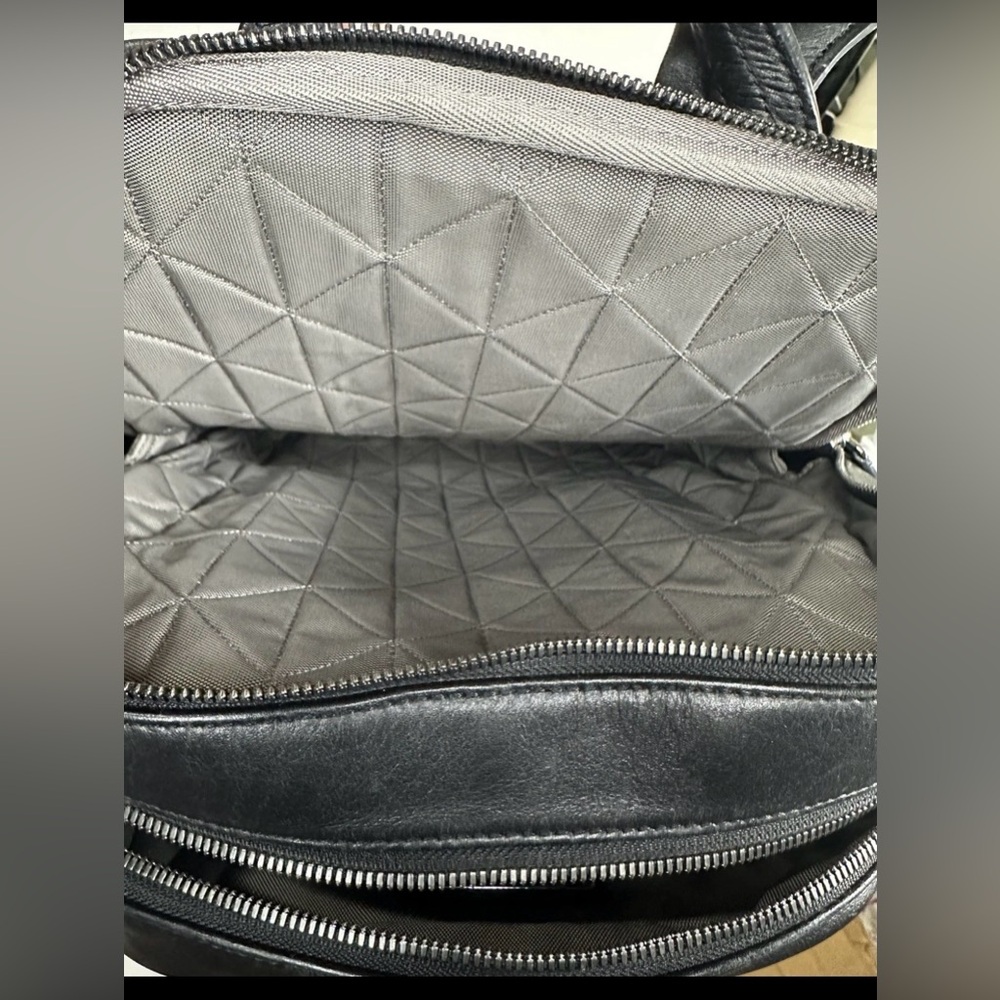 TUMI CFX Southington Carbon Fiber Backpack Black Leather Trim Luxury Rare - Picture 14 of 16